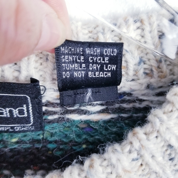 Peter England Vintage Wool Blend Shaker Stitch Sweater - Picture 4 of 7